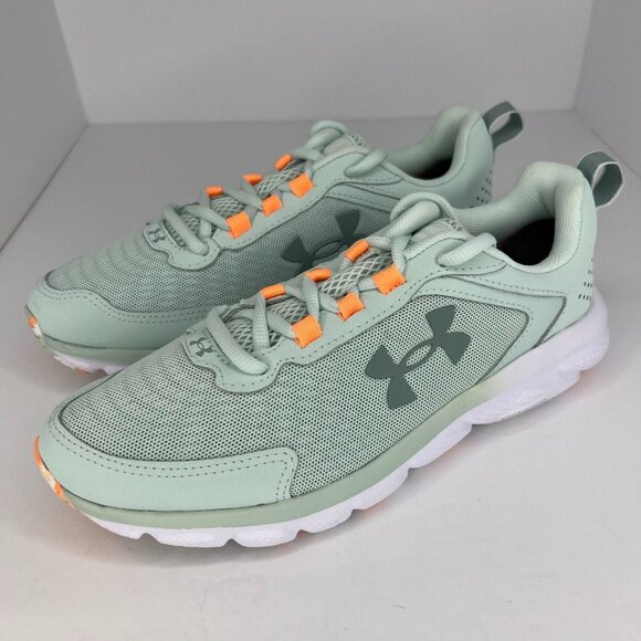 Under Armour Womens Mint Green Charged Assert 9 Low Top Size 8.5 Running Shoes - Picture 1 of 10